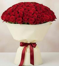 Букет 101 Красная роза Милано в Пахомово