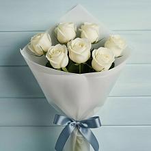 Букет 7 Белых роз Эдлесс Лав #REPLACE_PRED# Пахомово