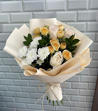 Букет цветов из:  Розы и Хризантемы в Пахомово