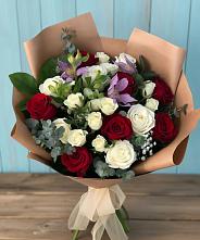 Букет цветов из:  Розы и Альстромерии в Пахомово