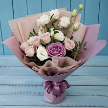 Букет цветов из:  Розы и Лизиантусы #REPLACE_PRED# Пахомово