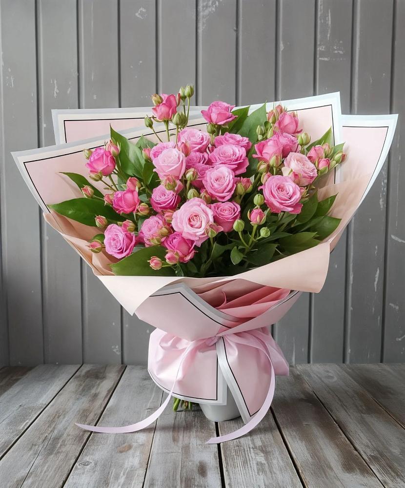 Букет Розовый кустик в Пахомово