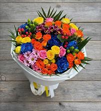 Букет цветов из:  Розы и Хризантемы в Пахомово