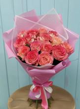 Букет 15 Розовых роз Равель #REPLACE_PRED# Пахомово