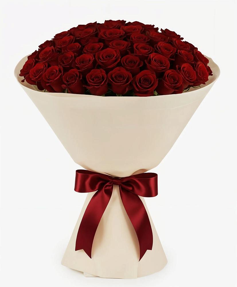 Букет 101 Бордовая роза Блэк Бакарра в Пахомово