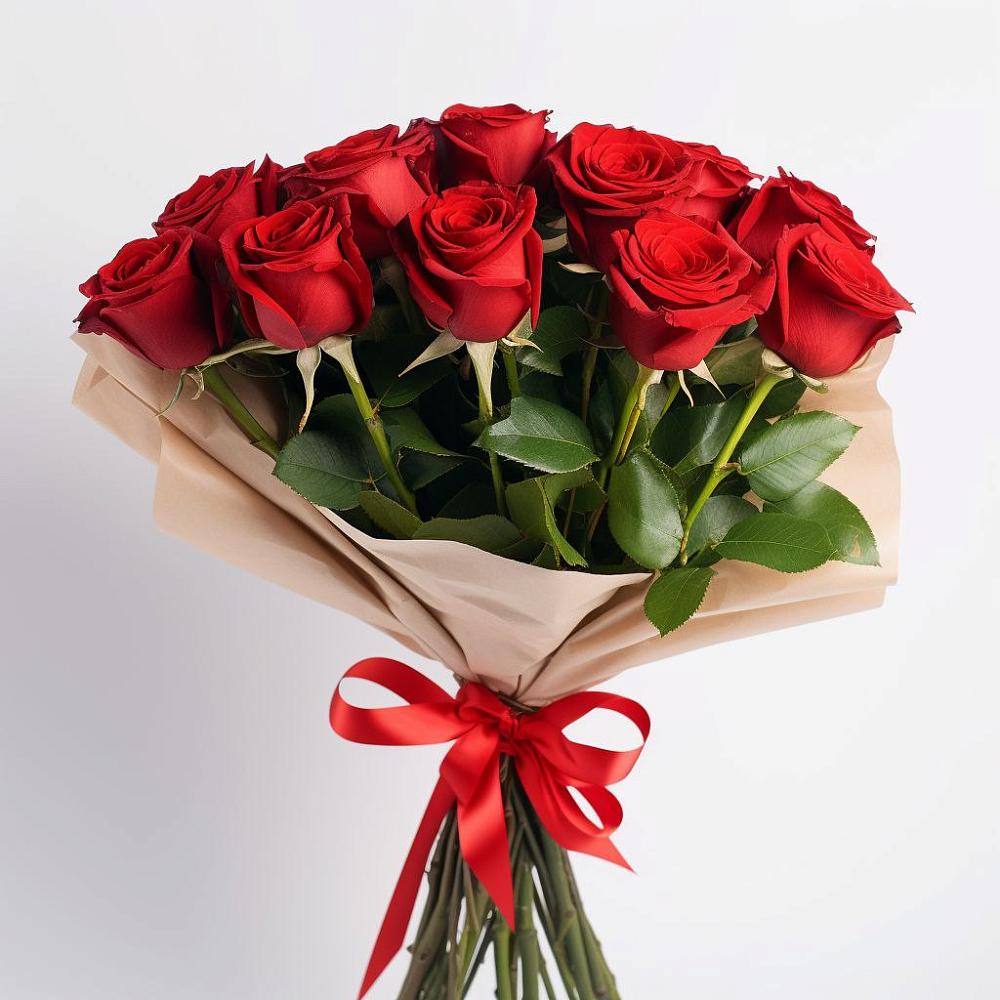 Букет 11 Красных роз Эдлесс Лав в Пахомово